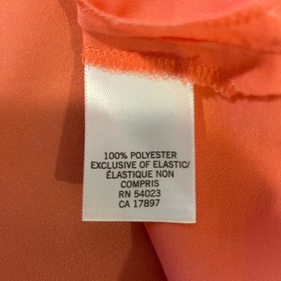 “Banana Republic” Coral Cap Sleeve Midi Shirt Dress w/Belt & Button Front Size 6 - Picture 10 of 13